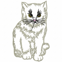 Cats Embroidery Design 4